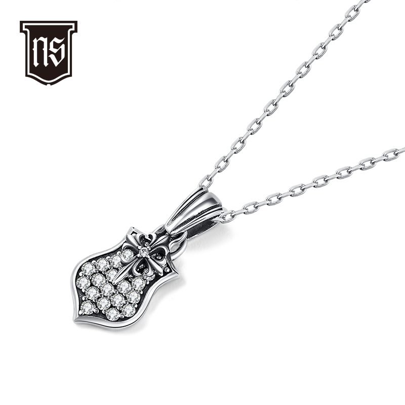 花式十字架锆石盾牌吊坠