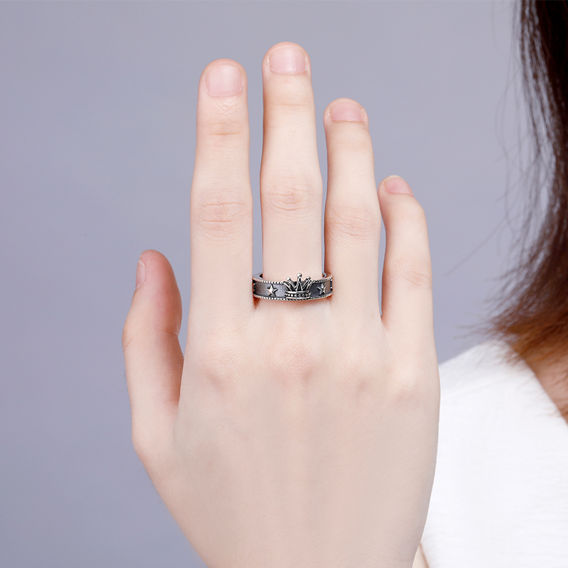 NS五角星皇冠联排戒指