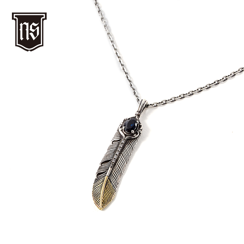 锆石合金羽毛吊坠