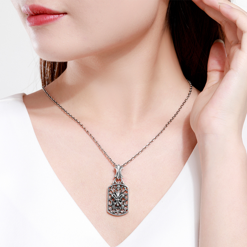 花式童军花镂空军牌吊坠