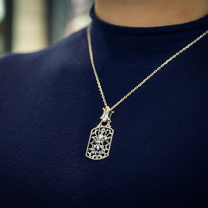 花式童军花镂空军牌吊坠