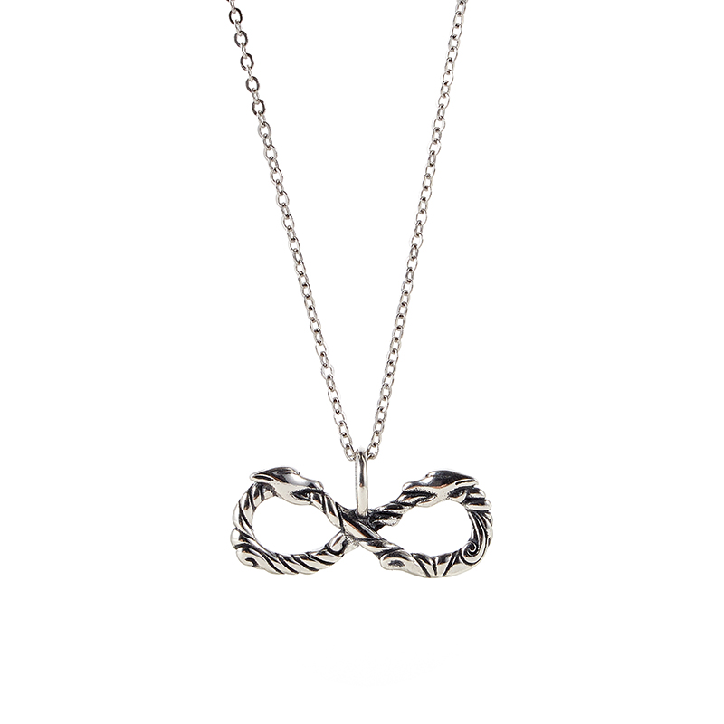 双龙头麻花吊坠