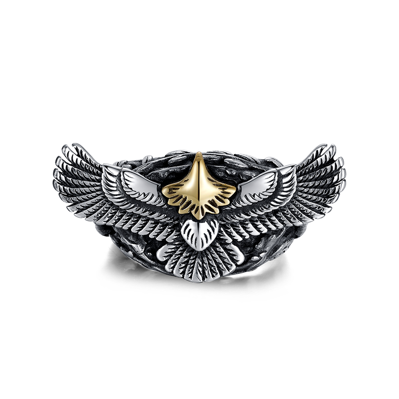 小号鹰合金戒指