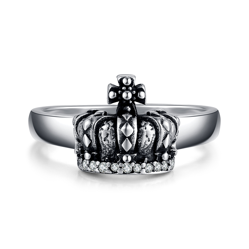 小号皇冠十字戒指